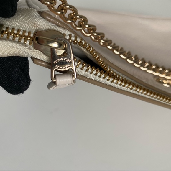 Coach Nolita with chain chalk color pebble leather purse - Picture 14 of 14